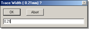 BAE Version 5.4: Layout Dialog - Trace Width