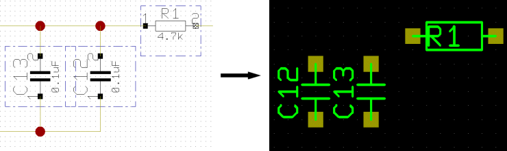 BAE Version 7.6: Layouteditor - Layoutgruppen-Autoplacement nach Schaltplan-Anordnung (BAE HighEnd)