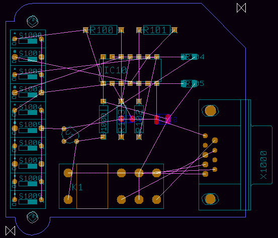 Abbildung 4-4: Layout mit platzierten Bauteilen